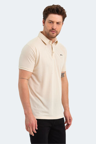 Slazenger SLOAN Men's Short Sleeve T-Shirt Beige - Thumbnail