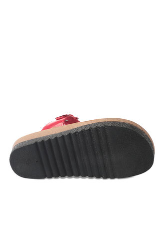 Slazenger STAR Girls' Red Patent Leather Slippers - Thumbnail