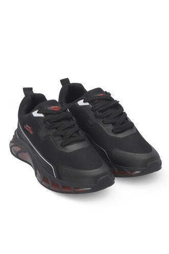 Slazenger TURBO Men's Sneaker Shoes Black - Red - Thumbnail