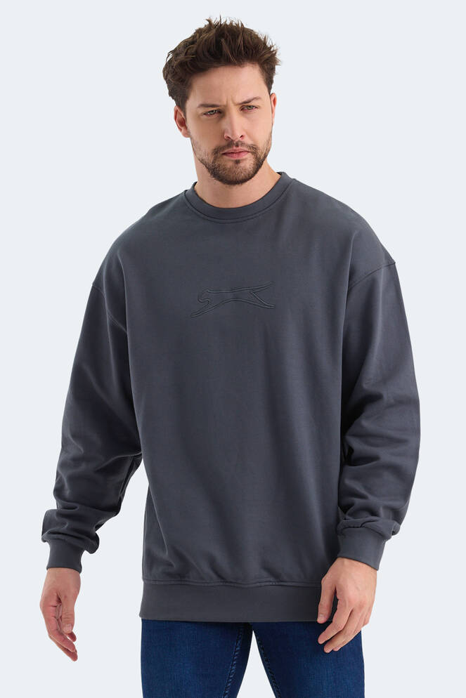 Slazenger VADIK Erkek Sweatshirt Koyu Gri