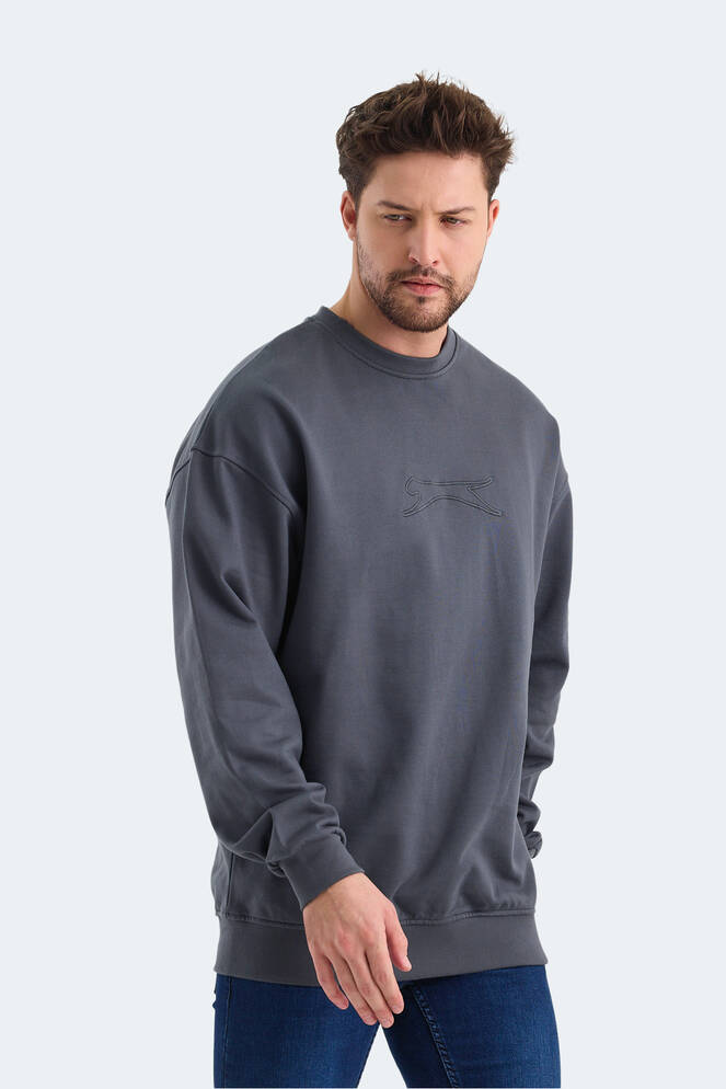 Slazenger VADIK Erkek Sweatshirt Koyu Gri