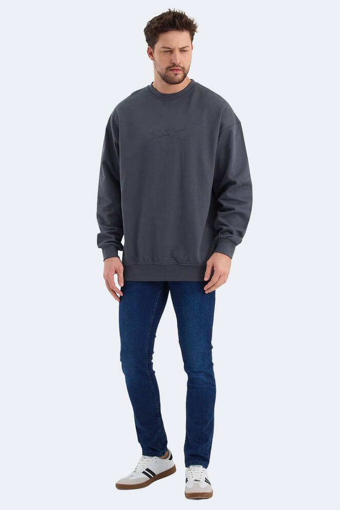 Slazenger VADIK Erkek Sweatshirt Koyu Gri