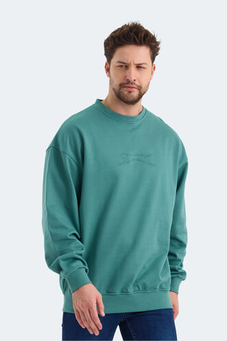 Slazenger - Slazenger VADIK Erkek Sweatshirt Yeşil