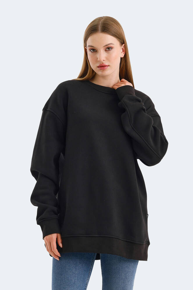 Slazenger VADIM Kadın Sweatshirt Siyah