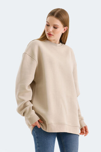 Slazenger VADIM Women's Sweatshirt Beige - Thumbnail