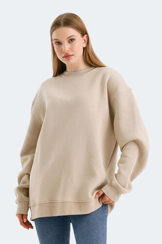 Slazenger VADIM Women's Sweatshirt Beige - Thumbnail