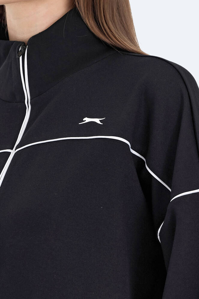 Slazenger VALENCIA Kadın Sweatshirt Siyah