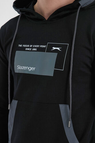 Slazenger VANDA Erkek Sweatshirt Siyah - Thumbnail