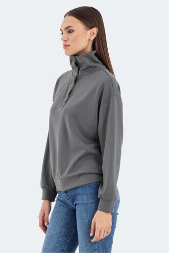 Slazenger VIDAL Women's Sweatshirt Dark Grey - Thumbnail