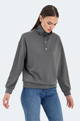 Slazenger VIDAL Women's Sweatshirt Dark Grey - Thumbnail