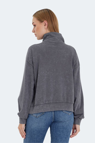 Slazenger VIEWER Women's Sweatshirt Dark Grey - Thumbnail