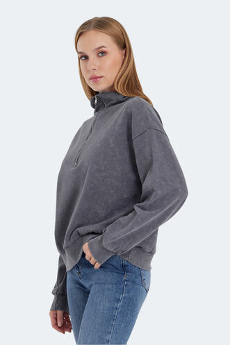 Slazenger VIEWER Women's Sweatshirt Dark Grey - Thumbnail