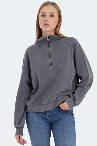 Slazenger VIEWER Women's Sweatshirt Dark Grey - Thumbnail