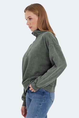 Slazenger VIEWER Women's Sweatshirt Khaki - Thumbnail