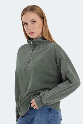 Slazenger VIEWER Women's Sweatshirt Khaki - Thumbnail