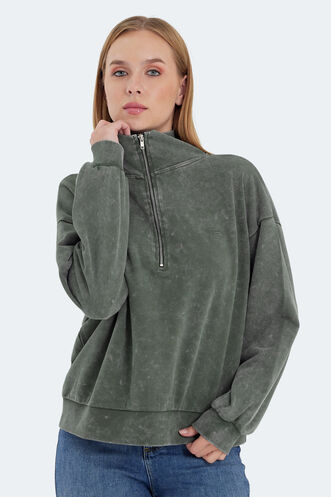 Slazenger VIEWER Women's Sweatshirt Khaki - Thumbnail