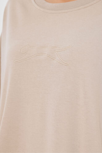 Slazenger VIKENTI SW Women's Sweatshirt Beige - Thumbnail