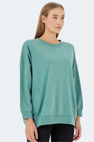 Slazenger VIKENTI SW Women's Sweatshirt Green - Thumbnail