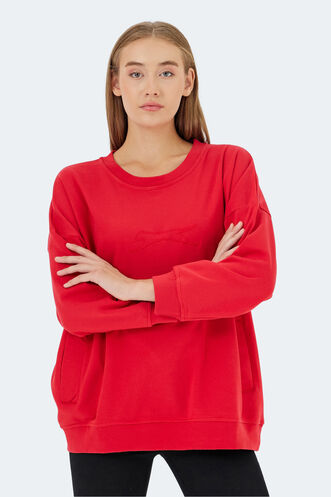 Slazenger VIKENTI SW Women's Sweatshirt Red - Thumbnail