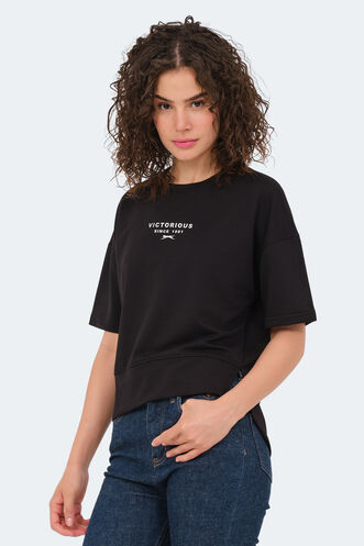 Slazenger VILLAGE Women's T-Shirt Black - Thumbnail