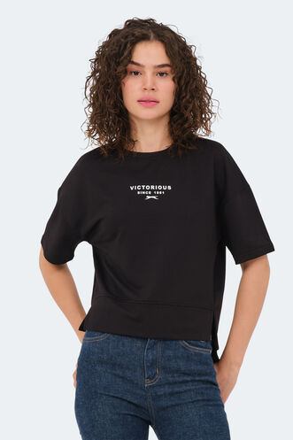 Slazenger VILLAGE Women's T-Shirt Black - Thumbnail