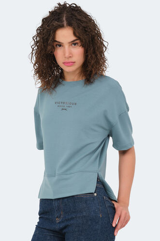 Slazenger VILLAGE Women's T-Shirt Sea Green - Thumbnail