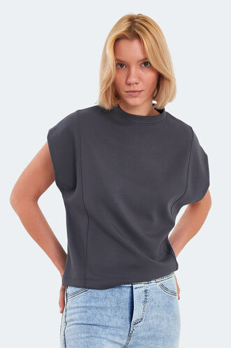 Slazenger VINCENZA Women's T-Shirt Dark Gray - Thumbnail