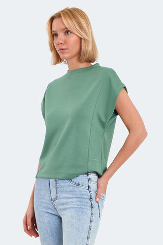 Slazenger VINCENZA Women's T-Shirt Sea Green - Thumbnail