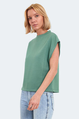 Slazenger VINCENZA Women's T-Shirt Sea Green - Thumbnail