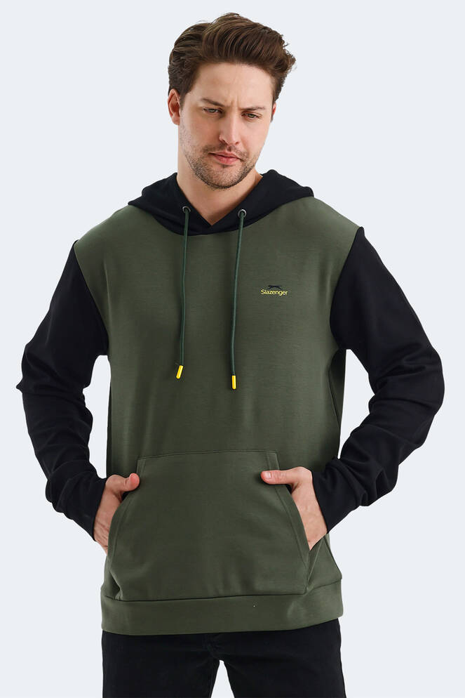 Slazenger VIOLA Erkek Sweatshirt Haki - Siyah