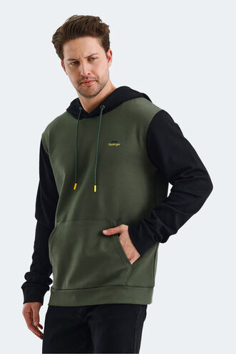 Slazenger VIOLA Erkek Sweatshirt Haki - Siyah - Thumbnail