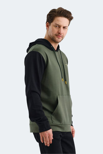 Slazenger VIOLA Erkek Sweatshirt Haki - Siyah - Thumbnail