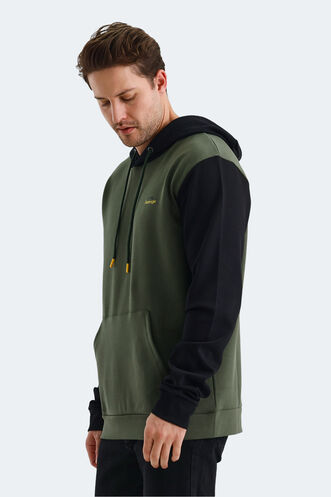 Slazenger VIOLA Erkek Sweatshirt Haki - Siyah - Thumbnail