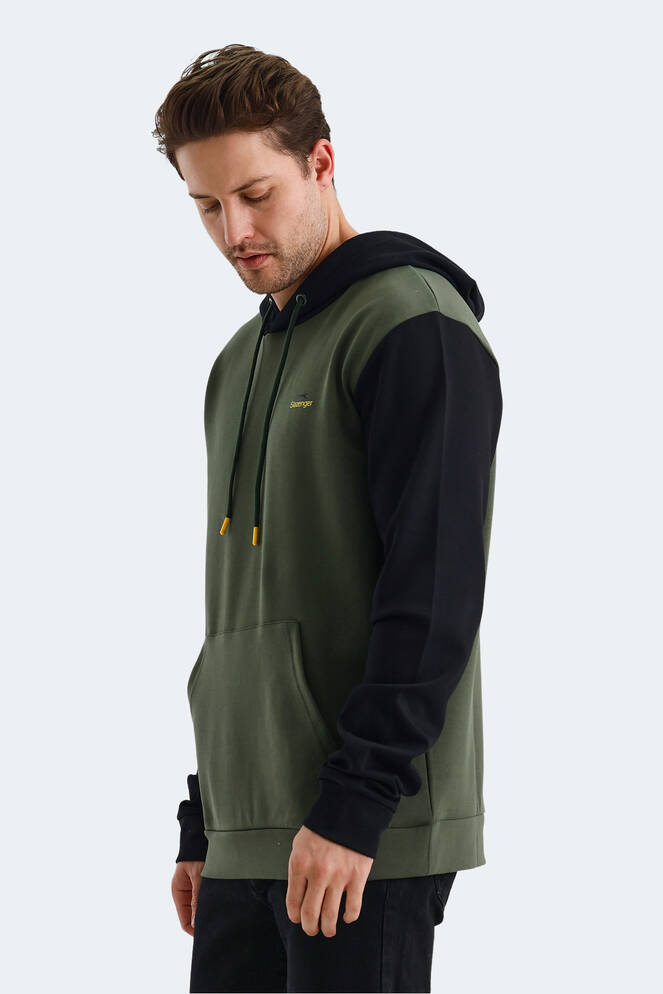 Slazenger VIOLA Erkek Sweatshirt Haki - Siyah