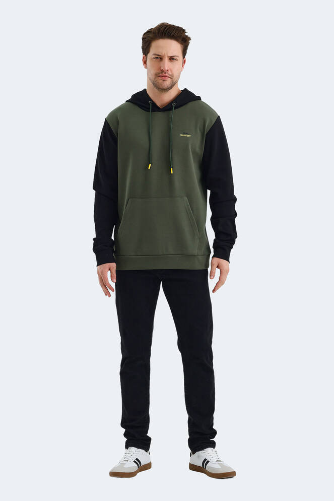 Slazenger VIOLA Erkek Sweatshirt Haki - Siyah