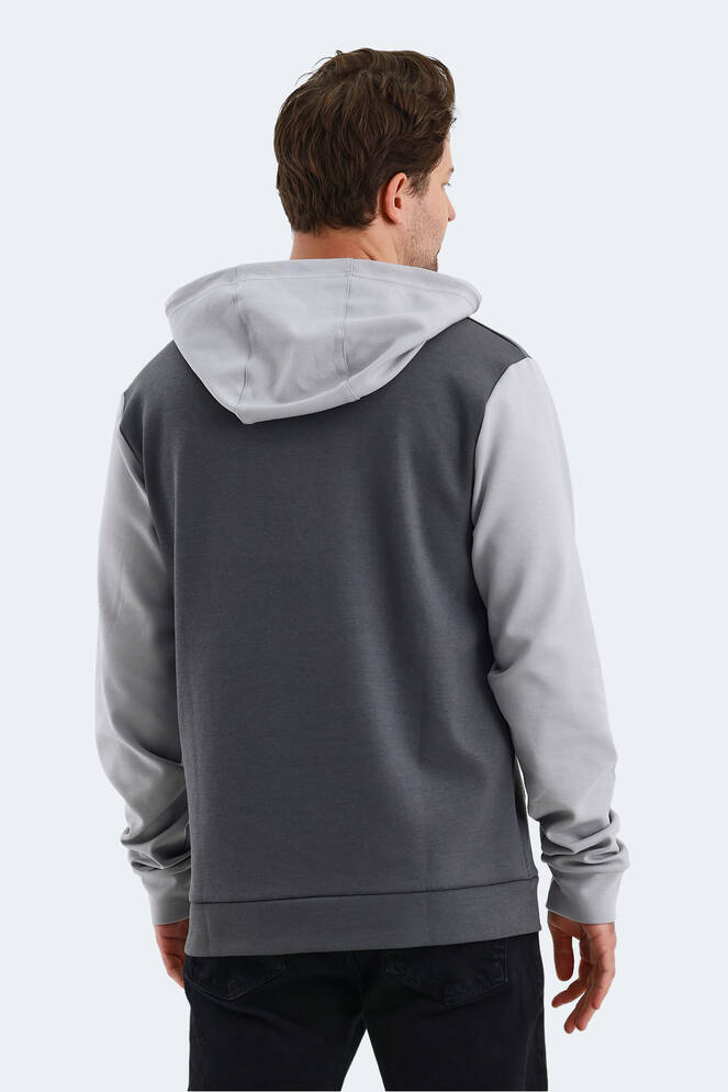 Slazenger VIOLA Erkek Sweatshirt Koyu Gri - Siyah