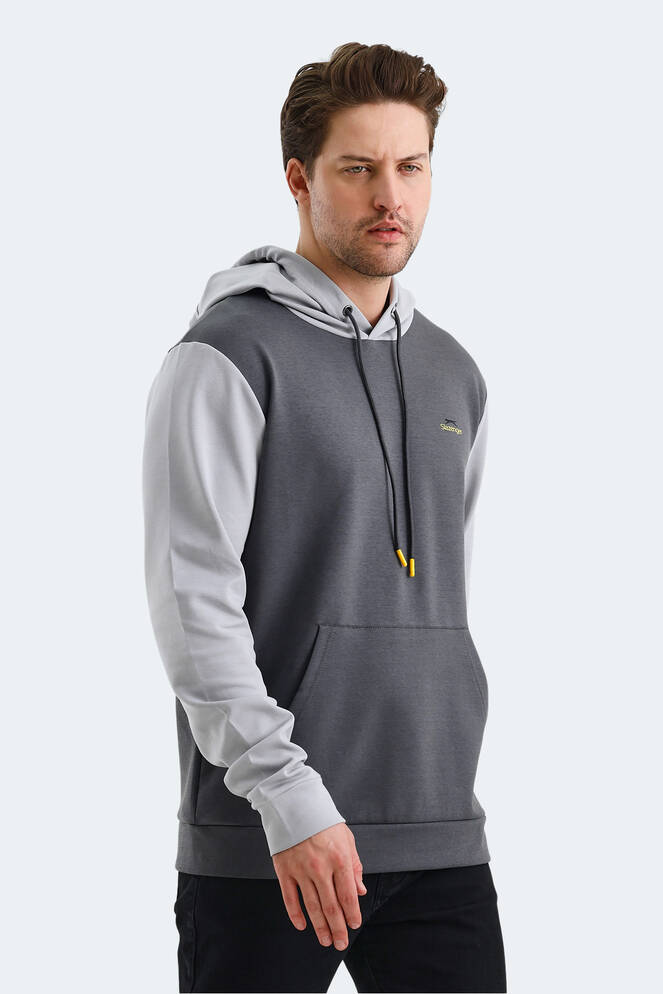 Slazenger VIOLA Erkek Sweatshirt Koyu Gri - Siyah