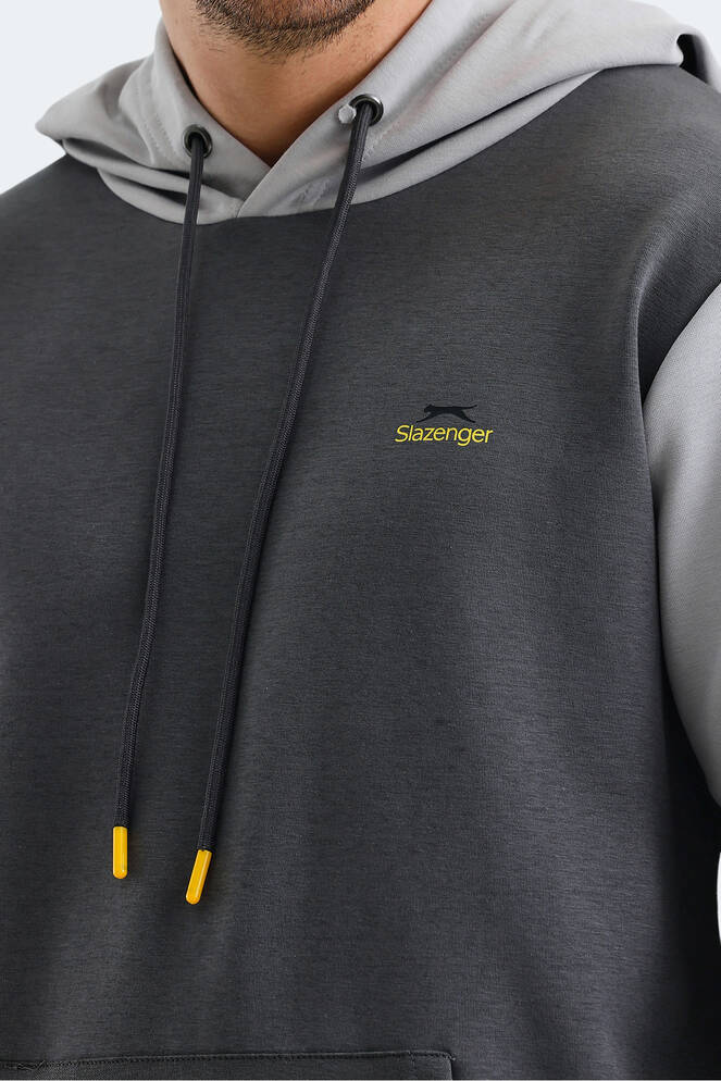 Slazenger VIOLA Erkek Sweatshirt Koyu Gri - Siyah