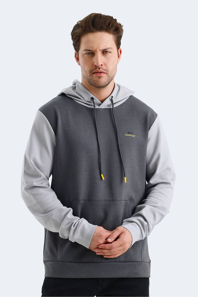 Slazenger VIOLA Erkek Sweatshirt Koyu Gri - Siyah