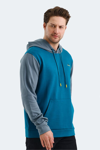 Slazenger VIOLA Erkek Sweatshirt Petrol - Thumbnail