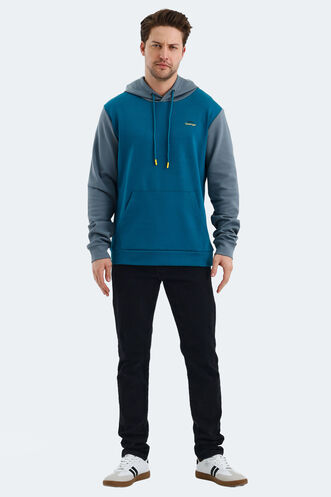 Slazenger VIOLA Erkek Sweatshirt Petrol - Thumbnail