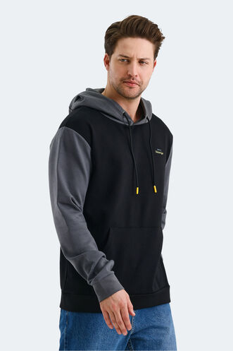 Slazenger VIOLA Men's Sweatshirt Black - Grey - Thumbnail