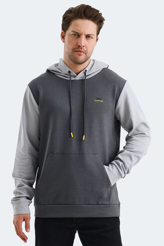 Slazenger VIOLA Men's Sweatshirt Dark Grey - Black - Thumbnail