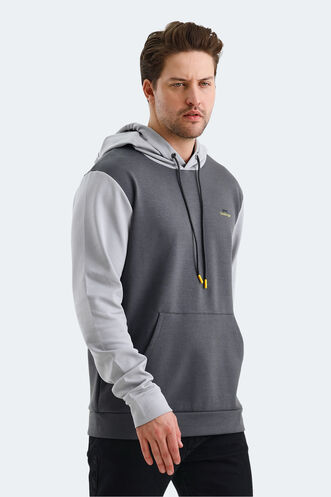 Slazenger VIOLA Men's Sweatshirt Dark Grey - Black - Thumbnail