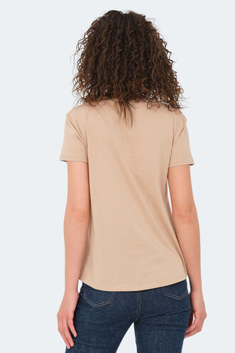 Slazenger VIRAJ Women's T-Shirt Beige - Thumbnail