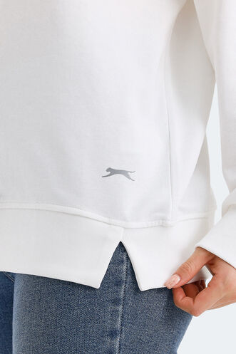 Slazenger VIRTUE Kadın Sweatshirt Beyaz - Thumbnail