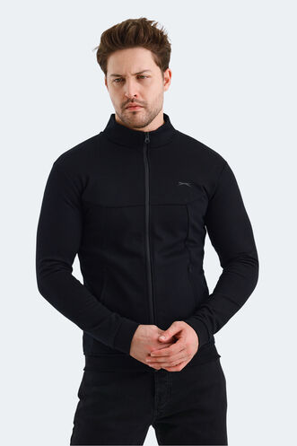 Slazenger VISUAL Men's Sweatshirt Black - Thumbnail