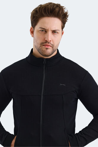 Slazenger VISUAL Men's Sweatshirt Black - Thumbnail