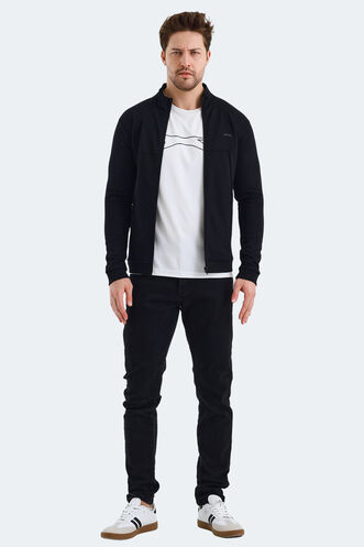 Slazenger VISUAL Men's Sweatshirt Black - Thumbnail