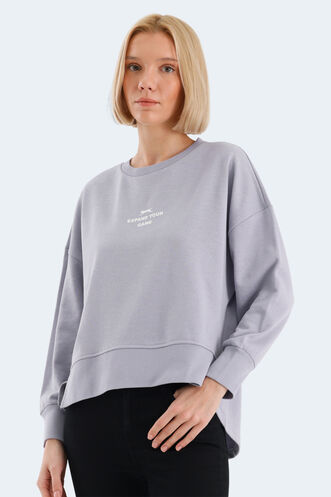 Slazenger - Slazenger VITAL OVERSIZE Kadın Sweatshirt Lila